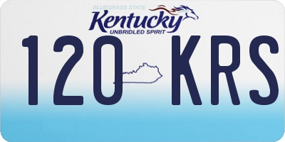 KY license plate 120KRS