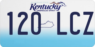 KY license plate 120LCZ