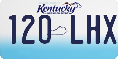 KY license plate 120LHX