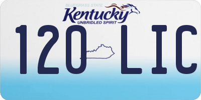 KY license plate 120LIC