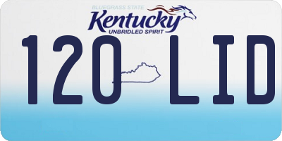 KY license plate 120LID