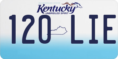 KY license plate 120LIE