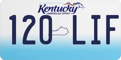 KY license plate 120LIF