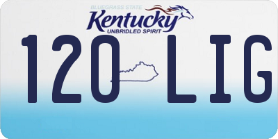 KY license plate 120LIG