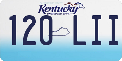 KY license plate 120LII