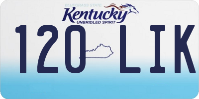 KY license plate 120LIK