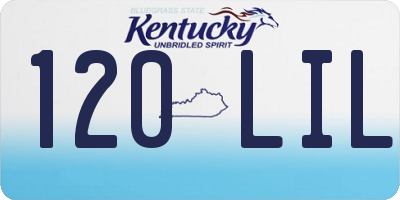 KY license plate 120LIL