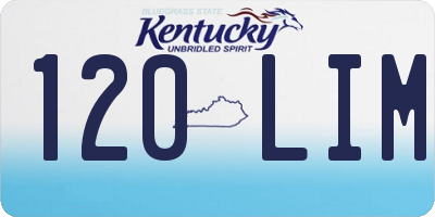 KY license plate 120LIM