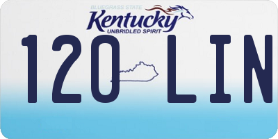 KY license plate 120LIN
