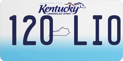 KY license plate 120LIO