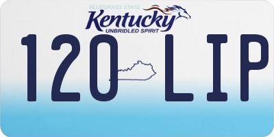 KY license plate 120LIP