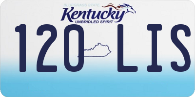 KY license plate 120LIS