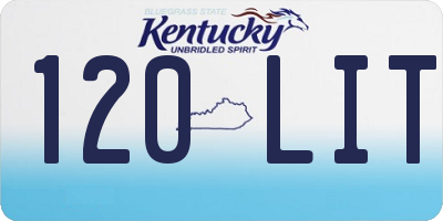 KY license plate 120LIT