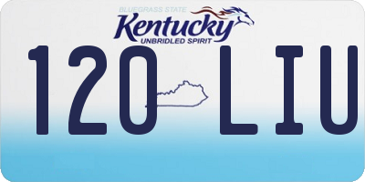 KY license plate 120LIU