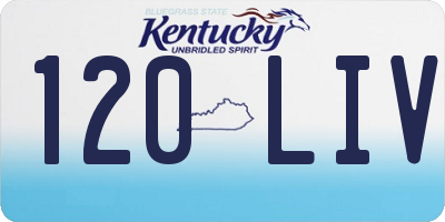 KY license plate 120LIV