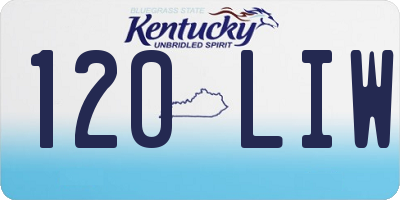 KY license plate 120LIW