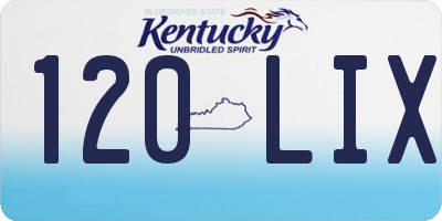 KY license plate 120LIX