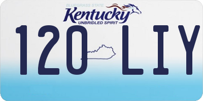 KY license plate 120LIY