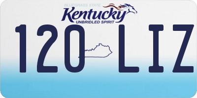 KY license plate 120LIZ
