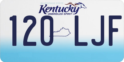 KY license plate 120LJF