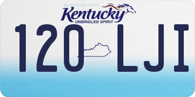 KY license plate 120LJI