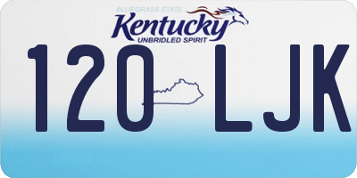 KY license plate 120LJK