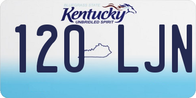 KY license plate 120LJN