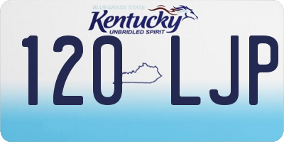 KY license plate 120LJP