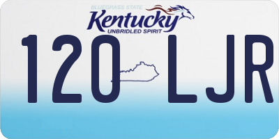 KY license plate 120LJR