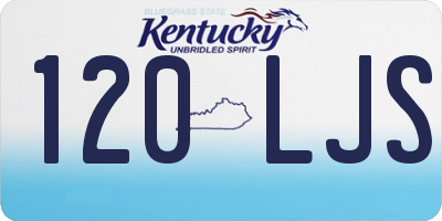 KY license plate 120LJS