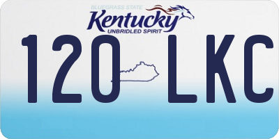 KY license plate 120LKC