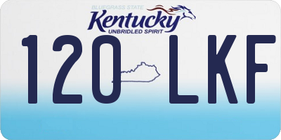 KY license plate 120LKF