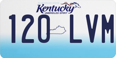 KY license plate 120LVM