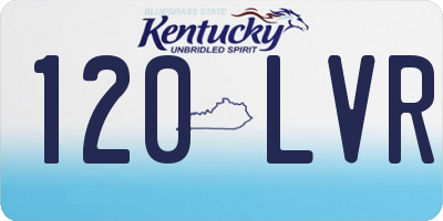 KY license plate 120LVR