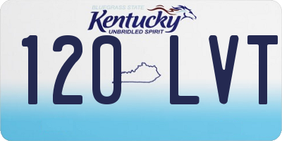KY license plate 120LVT