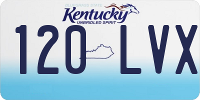 KY license plate 120LVX