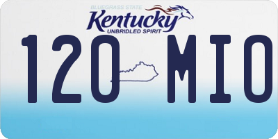 KY license plate 120MIO