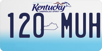 KY license plate 120MUH