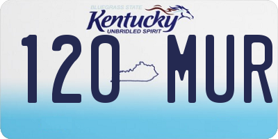 KY license plate 120MUR