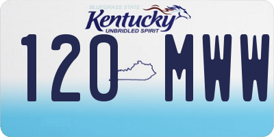 KY license plate 120MWW