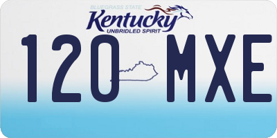 KY license plate 120MXE