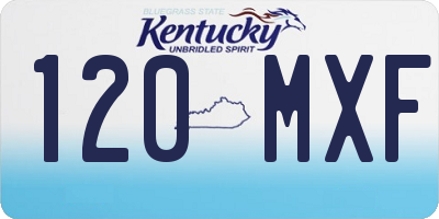 KY license plate 120MXF