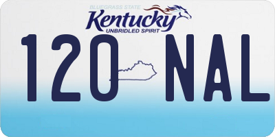 KY license plate 120NAL