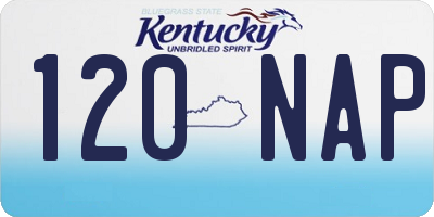 KY license plate 120NAP