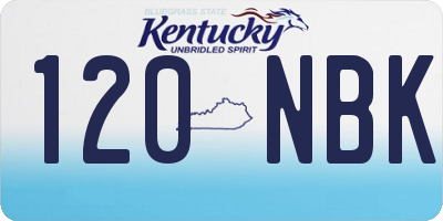 KY license plate 120NBK