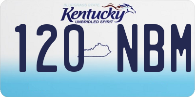 KY license plate 120NBM
