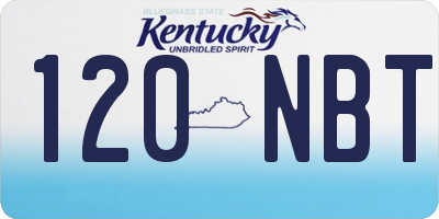 KY license plate 120NBT