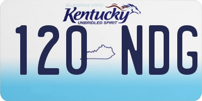 KY license plate 120NDG