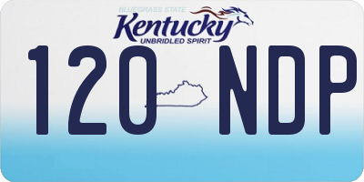 KY license plate 120NDP