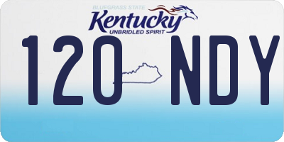 KY license plate 120NDY